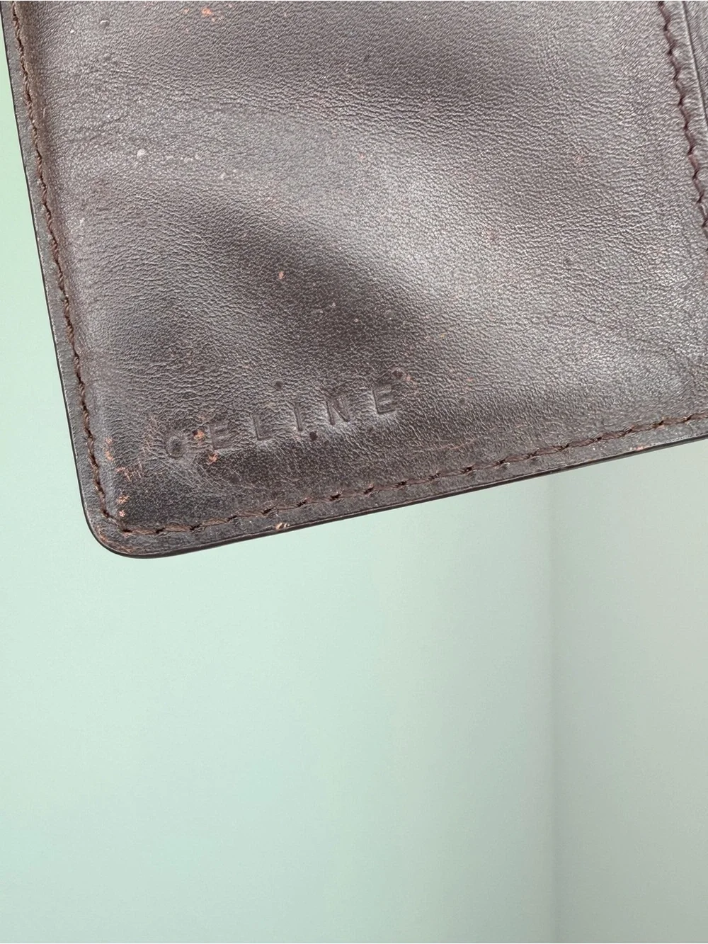 Vintage Celine Macadam Monogram Long Wallet – Croc-Embossed Leather